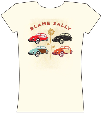Blame Sally - White Beetle Tee
